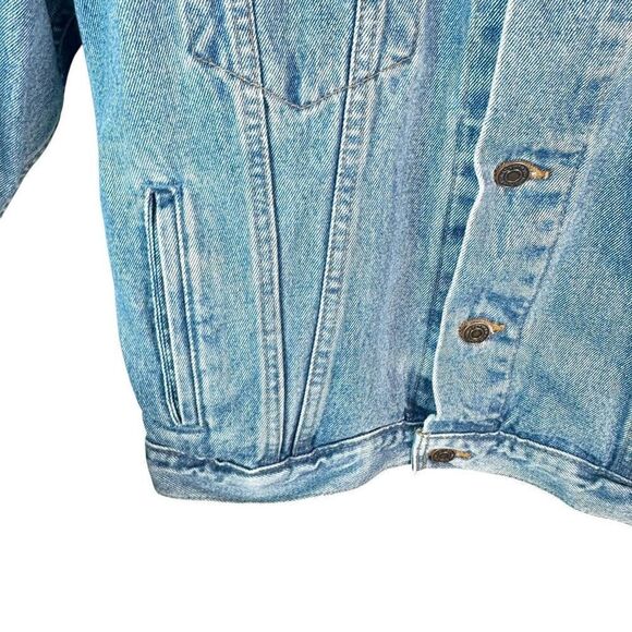 Vintage Planet Hollywood Lake Tahoe Trucker Jacket Men's Size M Jean Denim Coat - Picture 4 of 10